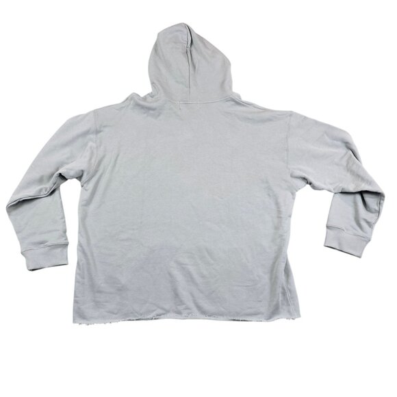 Homme + Femme Hoodie Unisex 3XL Gray Oversized Raw Hem Cotton Sweatshirt - Picture 6 of 12